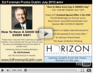 Introducing America’s leading motivator for the first time ever in Ireland Dr Ed Foreman