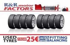 Used Tyres From 25Euro, with Fitting and Balancing best Value Dublin