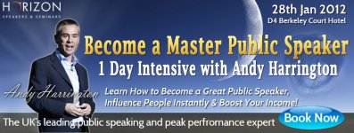 Become a Master Public Speaker 1 Day Intensive with Andy Harrington