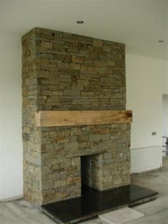 Stone Fireplace