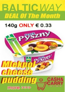Mlekpol cheese pudding "serek pyszny" 140g € 0.33 Baltic Way мартовские скидки