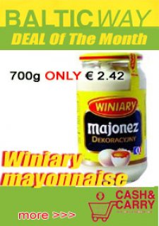 Mayonnaise Winiary 700ml € 2.42 Baltic Way мартовские скидки