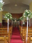 Wedding flowers and church decorations