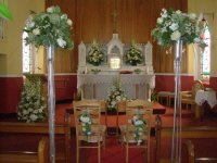 Wedding flowers and church decorations