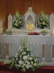Wedding flowers and church decorations