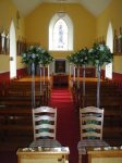 Wedding flowers and church decorations