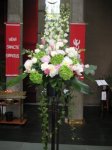 Wedding flowers and church decorations