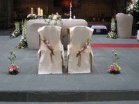 Wedding flowers and church decorations