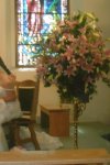 Wedding flowers and church decorations