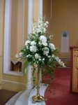 Wedding flowers and church decorations