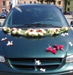wedding flowers and car decorations