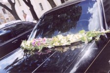 wedding flowers and car decorations