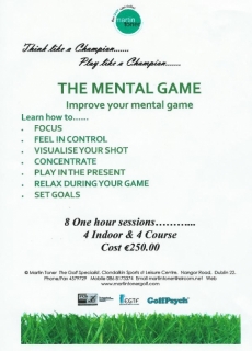 Improve Your Golfing Skills The Mental Game Tallaght or Rathfarnham Dublin