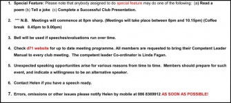 Lucan Toastmasters Programme 2013/2014