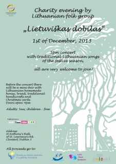 Charity evening by Lithuanian folk group Lietuviškas Dobilas