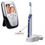 Wireless Toothbrush bathroom spy Camera And Wireless Spy Cell Phone Receiver