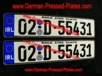 German Number Plates Oblong and Square Pressed New