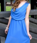Beautiful blue dress down to the ankles
