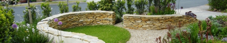 Garden Ideas Dublin - Stepping stones Garden edges Kerbs and wall caps Plain panels Posts Rock face panels