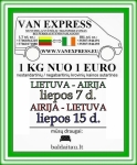 Gyvūnėlių pervežimas su Van Express Airija – Lietuva
