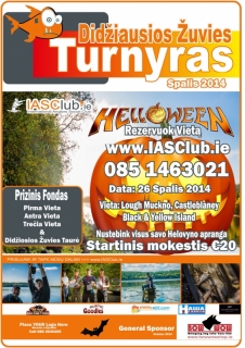 Didžiausios Žuvies Turnyras 26 Spalio 2014 Lough Muckno Black & Yellow Island Airija