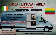siuntiniai, Lietuva-Airija-Lietuva nuo duru iki duru