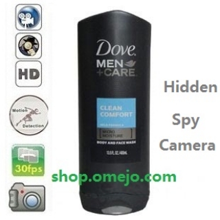 Men Shower gel Camera Remote Control On/Off And Motion Detection Record 32GB