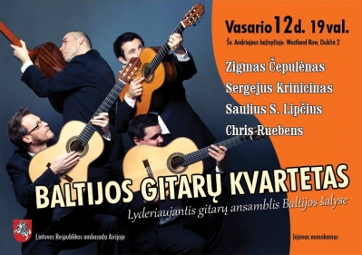 Baltijos gitarų kvarteto koncertas Dubline