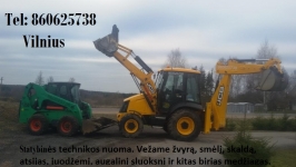 Ekskavatoriaus nuoma. Racioko nuoma 860625738 Vilnius Krautuvo nuoma, traktoriaus nuoma