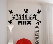 Minecraft personalised wall art decal sticker