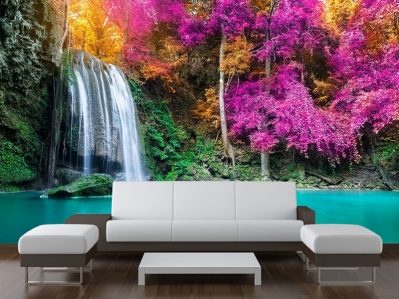 TROPICAL WATERFALL WALL MURAL FOR YOUR HOME