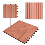 WPC Tiles 30x30cm 11pcs 1m2 Brown (40825)
