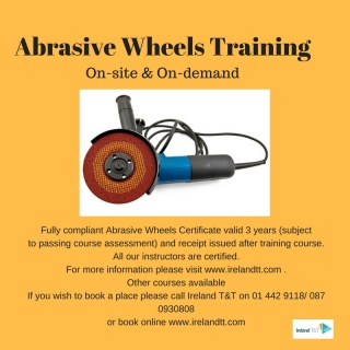 Abrasive Wheels course in Dublin 12 in Polish and English language