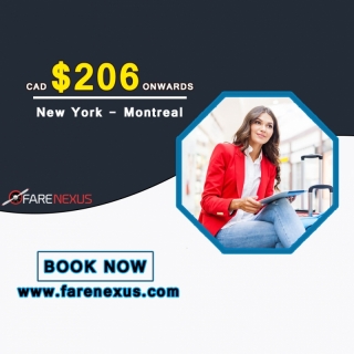 Return flight New York- Montreal $206