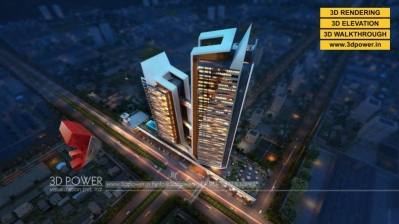 3D high rise apartment rendering & walkthrough services by 3D Power