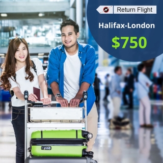 Cheap Air Tickets Return Flight Halifax-London  $750