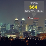 One way cheap Air Tickets | New York - Miami | $64 Onwards