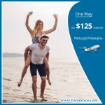 One way cheap flight tickets |  Pittsburgh-Philadelphia |  CAD $125 Onwards