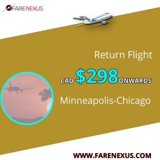 cheap Return air Tickets | Minneapolis-Chicago| CAD  $298 Onwards