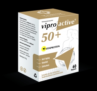 VIPROACTIVE 50+  unique and positive anti-aging effect with cell protection, reinforcing the immune system