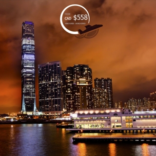Book Return Flight Vancouver - Hong Kong from CAD $558