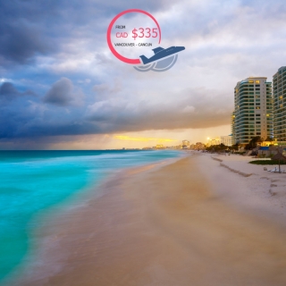 Book Return Flight Vancouver - Cancun from CAD    $335