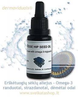 Dermaviduals® - Erškėtuogių sėklų aliejus, Omega-3
