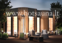 Naujas modernus pirties saunos dizainas
