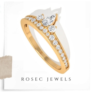 Princess Crown Diamond Wedding Ring