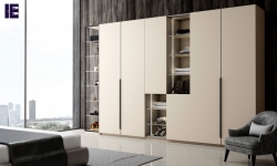 Hinged Fitted wardrobe with open shelves in cashmere grey and silver grey finish (1).jpg
