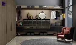 Walk in fitted wardrobe with hinged wardrobe in combination of Sable wood and dark grey(1).jpg