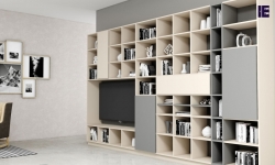 Bespoke TV storage with Book shelf in cashmere light finish (1).jpg