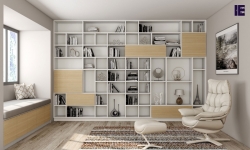 Book shelving for Library area in woodgrain and white finish (1).jpg