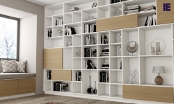 Book shelving for Library area in woodgrain and white finish (2).jpg